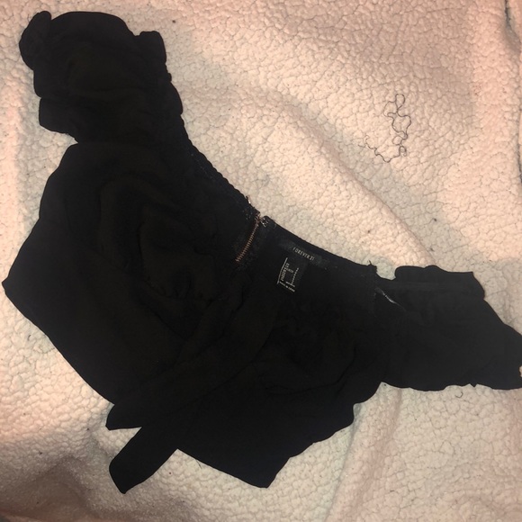 🖤Cropped Blouse Going Out Top🖤 - Picture 3 of 4